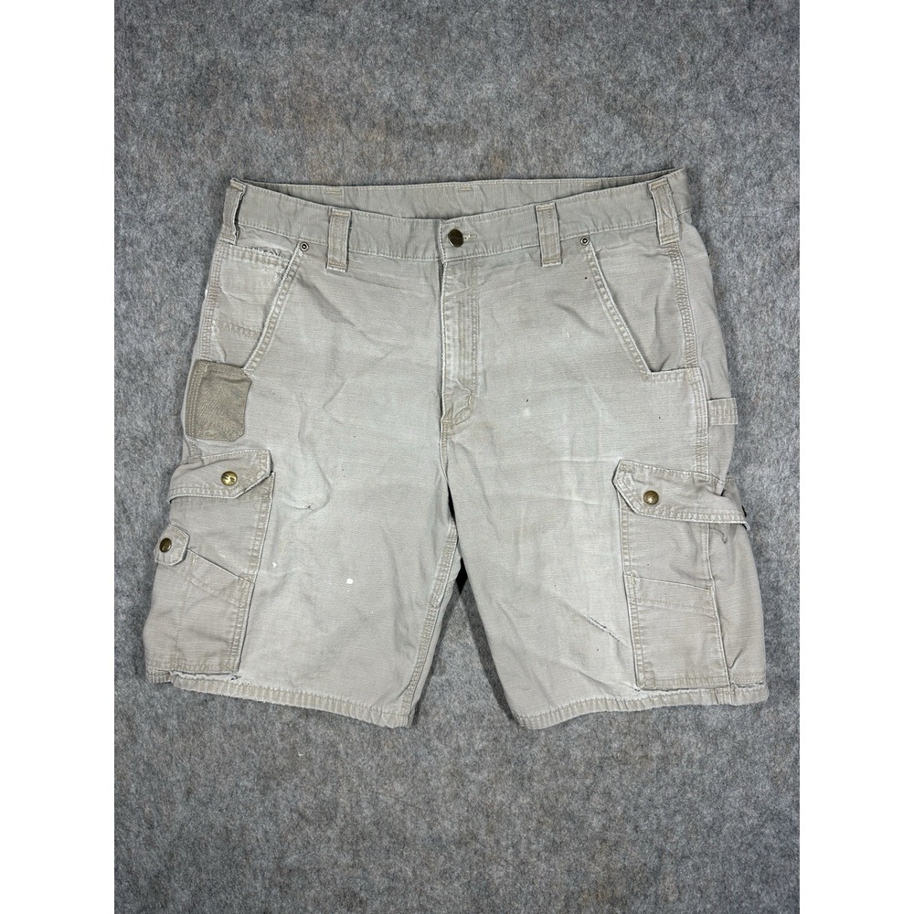 Carhartt B357 DES Mens 38 Relaxed Fit Cargo Shorts Khaki Tan‎